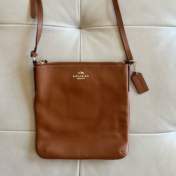 NWOT COACH brown/tan crossbody purse - Picture 1 of 7